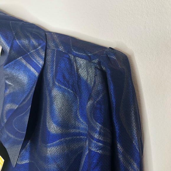 GS Disco Watercolor Sheer Cuffed Sleeves Blouse M - Picture 4 of 8